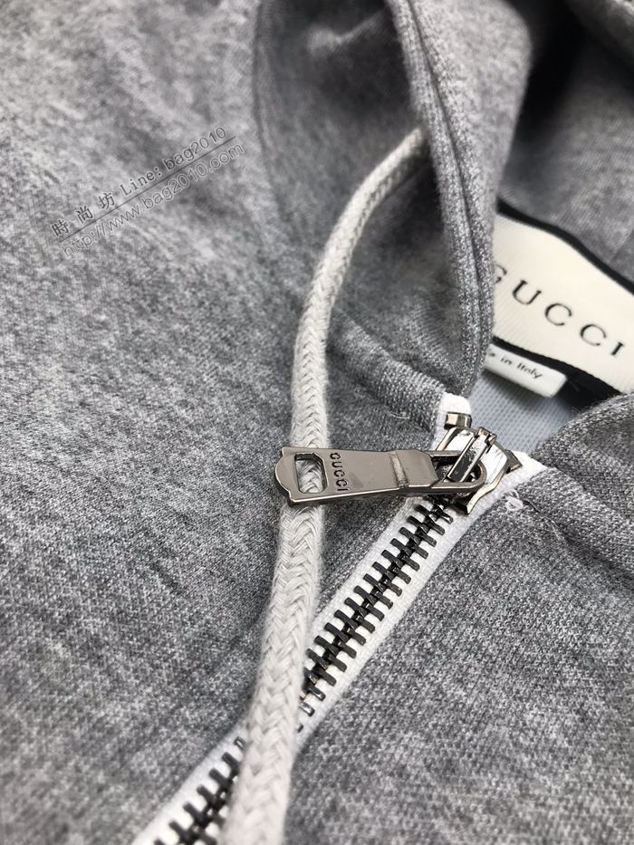 Gucci男裝 古奇2020最新爆款拉鏈外套 經典側邊織帶LOGO套裝  ydi3047